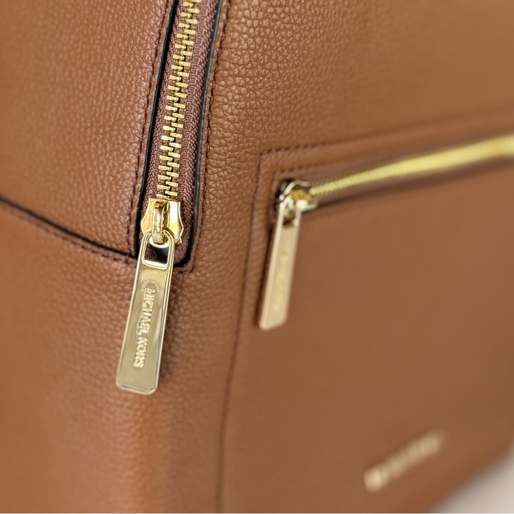 Michael Kors Jessa MD Brown Leather Backpack - Picture 5 of 13
